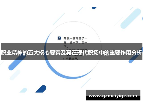 职业精神的五大核心要素及其在现代职场中的重要作用分析
